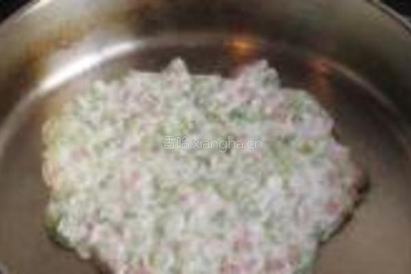 小白菜方腿肉面饼的做法图解4