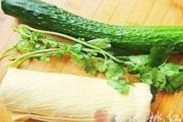 家常凉拌豆油皮的做法图解1