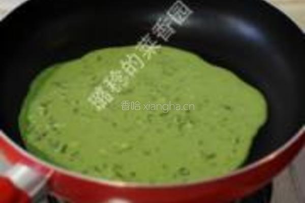 苜蓿菜汁饼的做法图解12