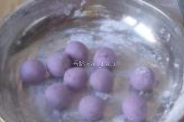 酒酿紫薯汤圆的做法图解6