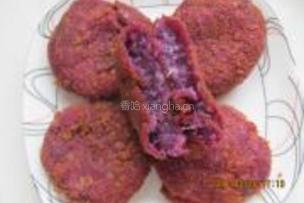 紫薯饼的做法图解9