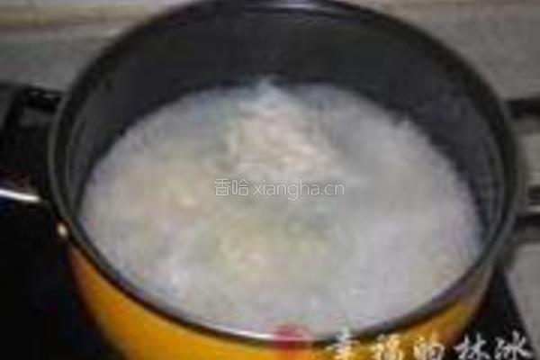 青菜瘦肉杂粮粥的做法图解5