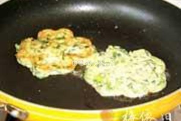 荠菜豆渣饼的做法图解6