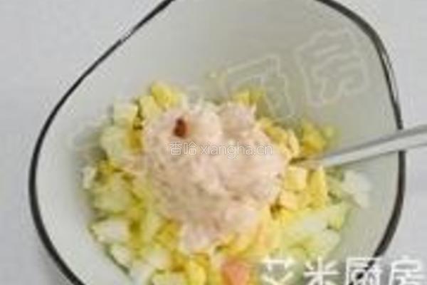 金枪鱼芝士饭团的做法图解6