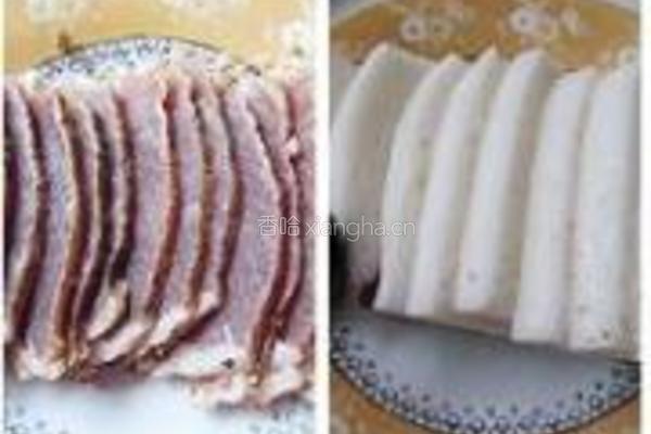 发糕腊肉合蒸的做法图解1