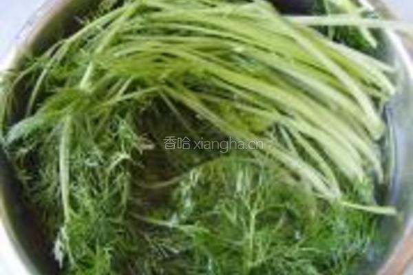 凉拌茴香杏仁的做法图解2