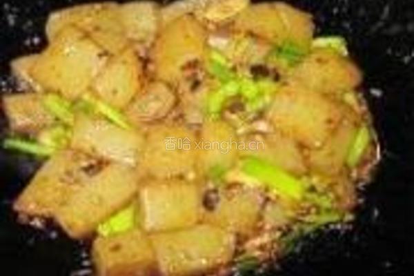 香辣豆豉炒魔芋的做法图解4