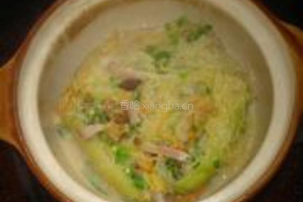瑶柱节瓜粉丝煲的做法图解7