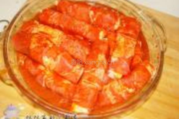 豆腐羊肉卷的做法图解6