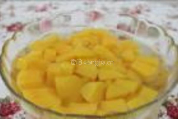 黄桃牛奶西米露的做法图解5