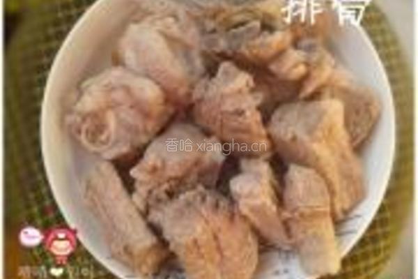 小白菜排骨酱汤的做法图解3