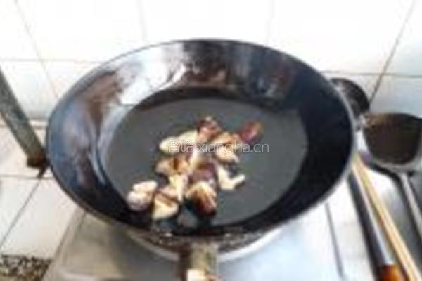 腊肠香菇油菜的做法图解4