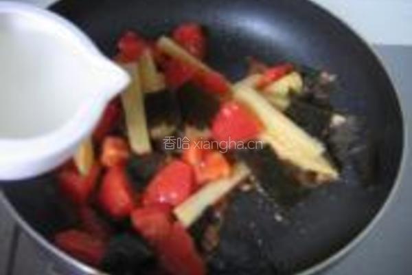 土豆番茄海带汤的做法图解4