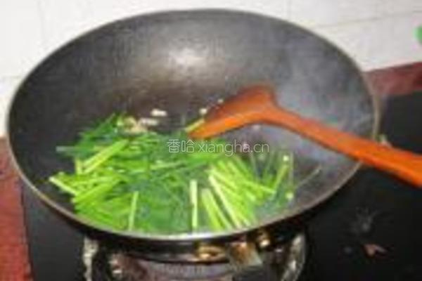 牛肉炒韭苔的做法图解8