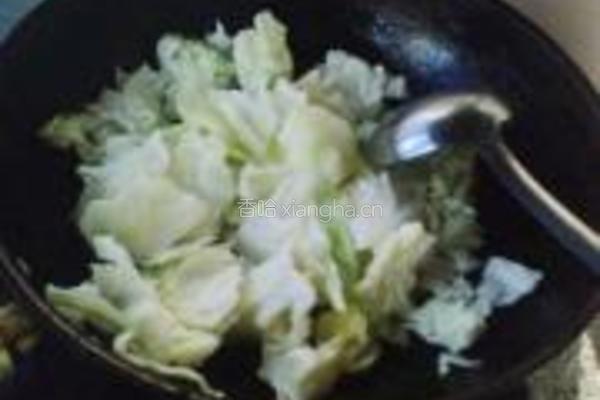 鲜蘑圆白菜的做法图解5