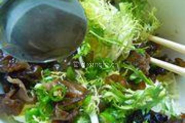 生菜拌黑木耳的做法图解6