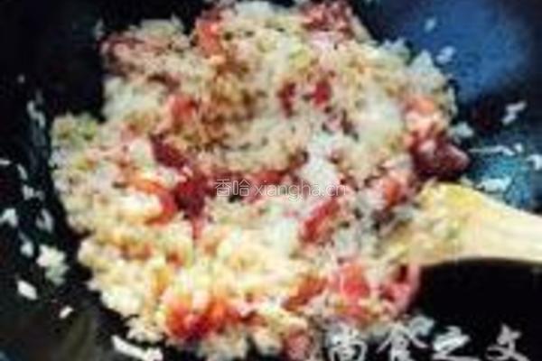 蕃茄蛋炒饭的做法图解7