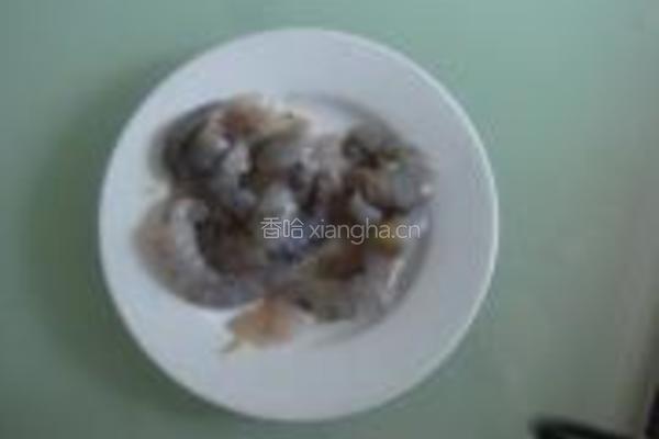 扁豆炒双鲜的做法图解2