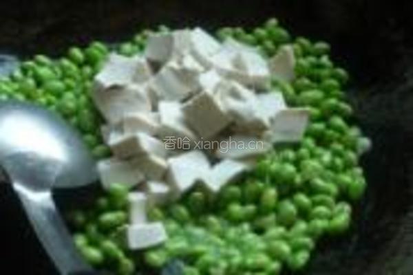 毛豆烧豆腐的做法图解4