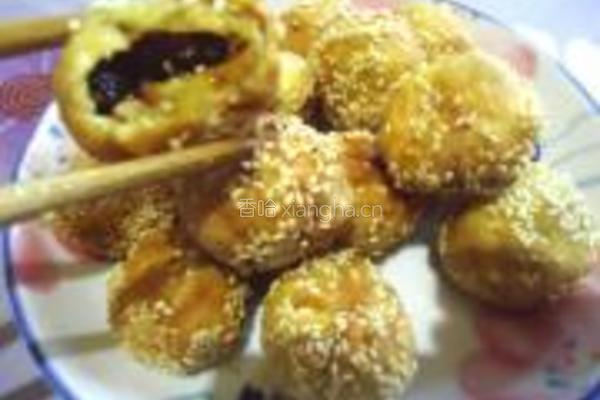 芝麻倭瓜球的做法图解15