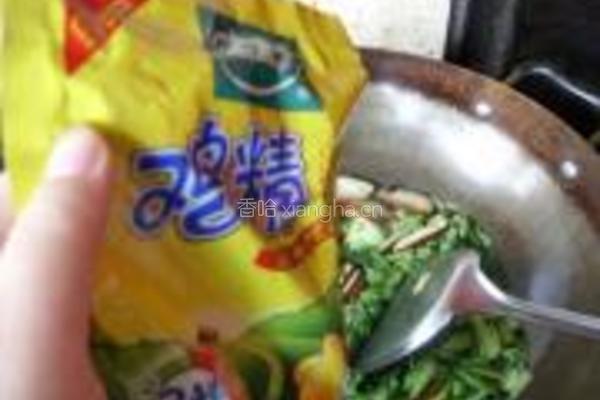 小油菜炒香干的做法图解8