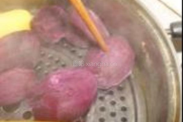 心形紫薯饼的做法图解1