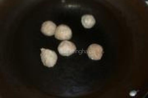 西洋菜牛肉丸汤的做法图解3