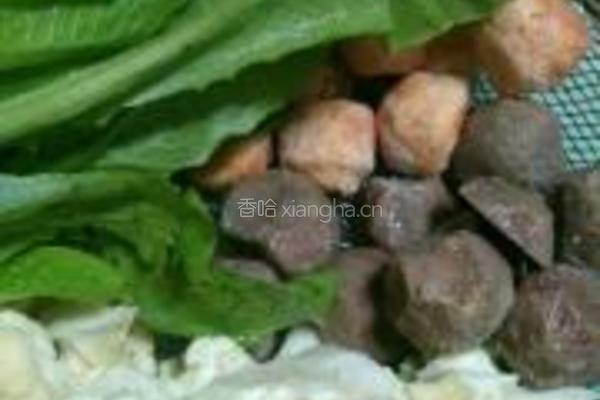 双蔬丸汤的做法图解1