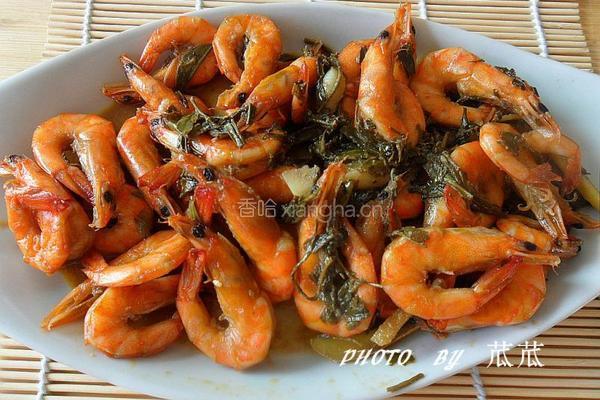绿茶鲜虾