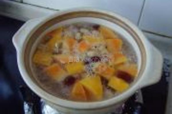 木瓜红枣花生饮的做法图解3