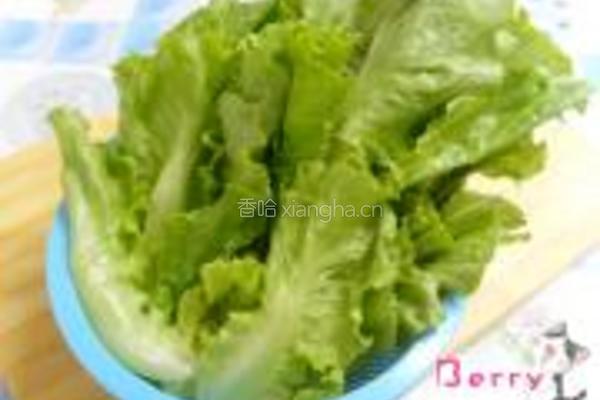 蒜香生菜的做法图解1