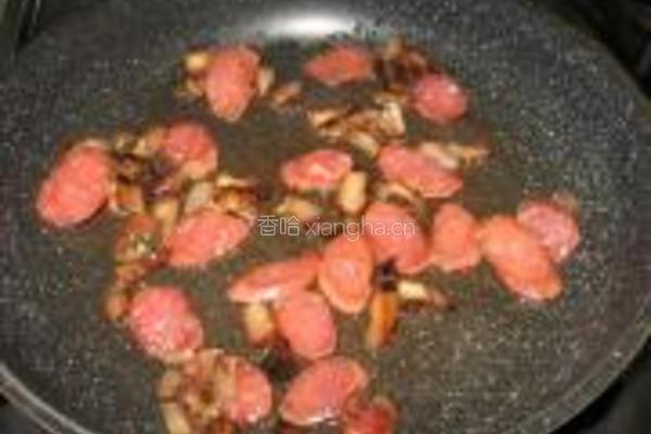 腊味炒蒜苗的做法图解3