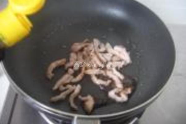 瓜皮肉丝炒毛豆的做法图解4