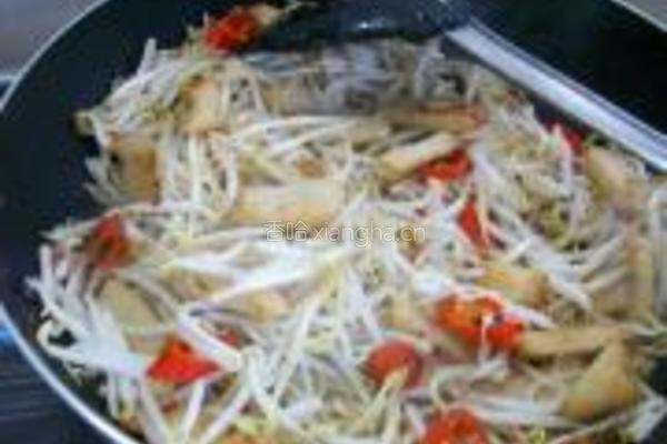 梅香炒豆芽的做法图解3