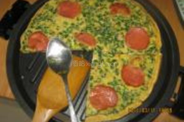 荠菜肉鸡蛋饼的做法图解2