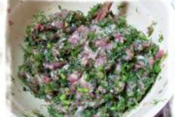 茴香猪肉酿油果的做法图解3