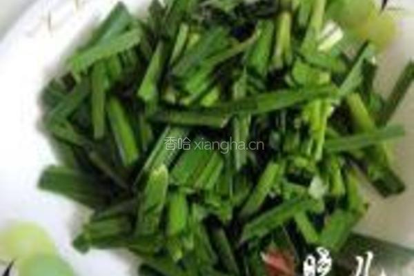 青韭炒河虾的做法图解3