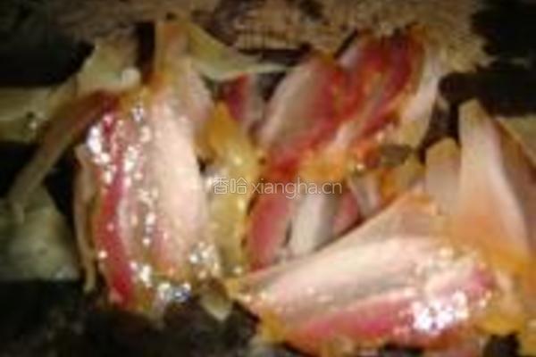 腊肉炒红菜苔的做法图解2