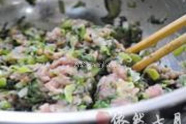 猪肉小白菜馅饼的做法图解4