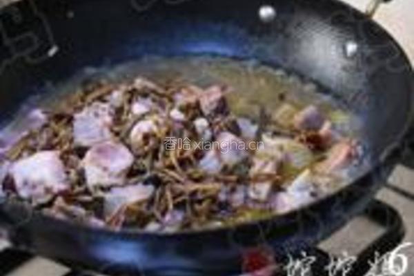 腊仔鸡烧干豆角的做法图解6