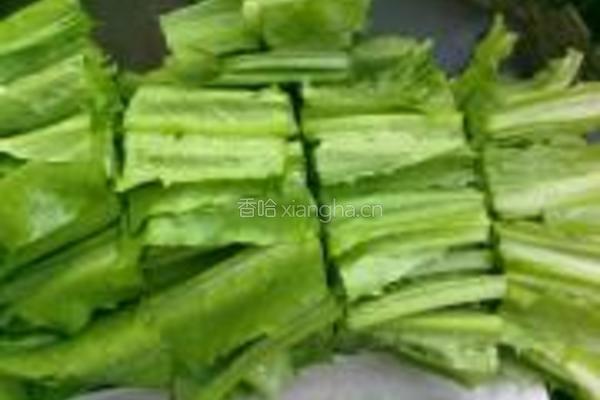 蒜蓉油麦菜的做法图解2