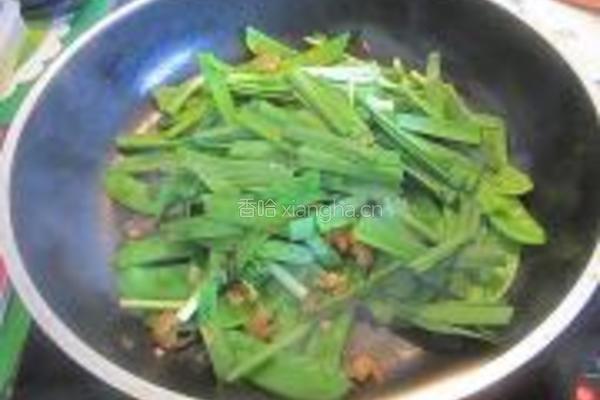 虾米炒荷豆的做法图解6