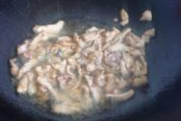 碗豆尖炒肉的做法图解2