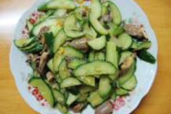 鸡心炒黄瓜的做法图解7