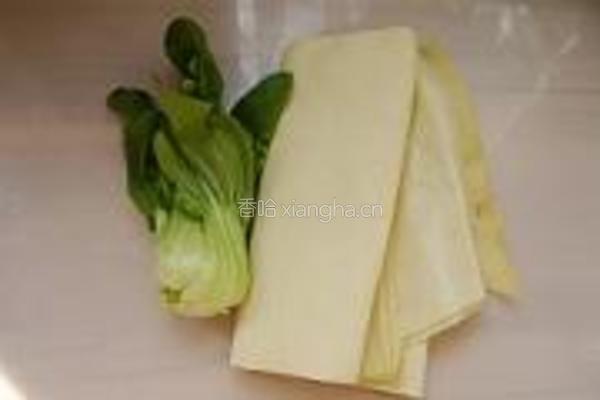 青菜烧百叶的做法图解1
