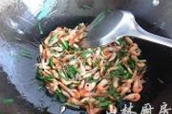 韭菜炒河虾的做法图解6