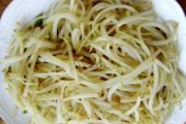 绿豆芽炒干丝的做法图解4