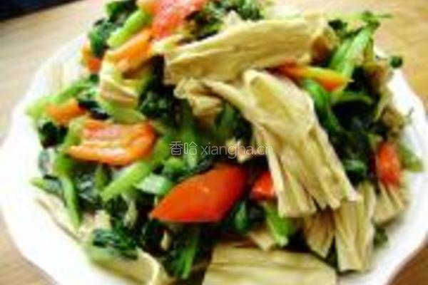 腐竹烧油菜的做法图解9