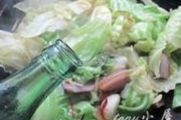 腊肉卷心菜的做法图解11