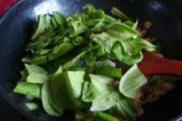 青菜炒年糕的做法图解6